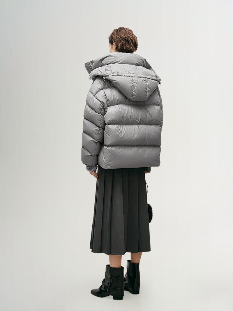 Goose Puffer Removable Hooded Jacket - MEILLEUR MOMENT OFFICIAL STORE NEW YORK