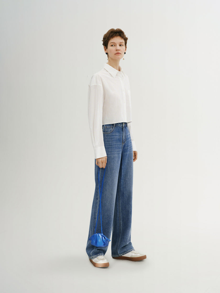 100% Cotton Cropped Shirt