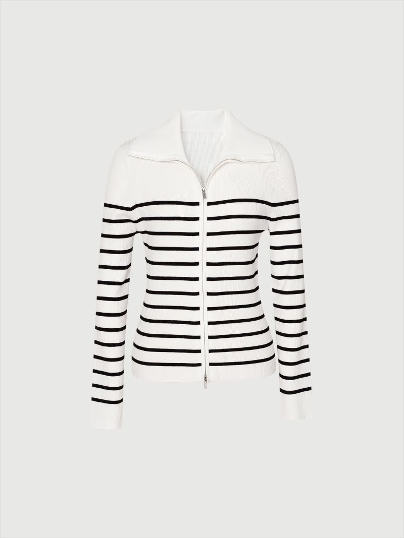 Striped Knit Cardigan - MEILLEUR MOMENT OFFICIAL STORE NEW YORK