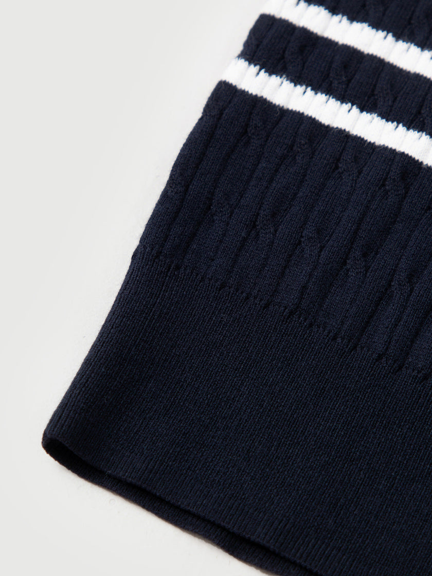 Polo Sleeveless Cotton Knit Top