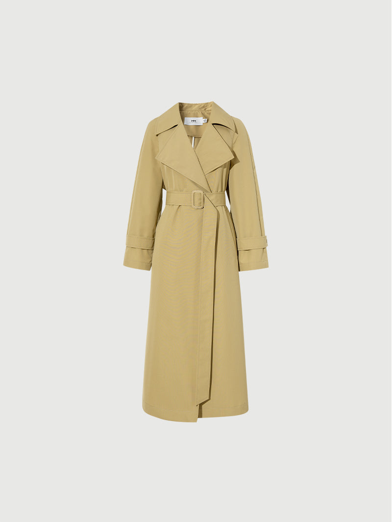Oversized Collar Trench Coat