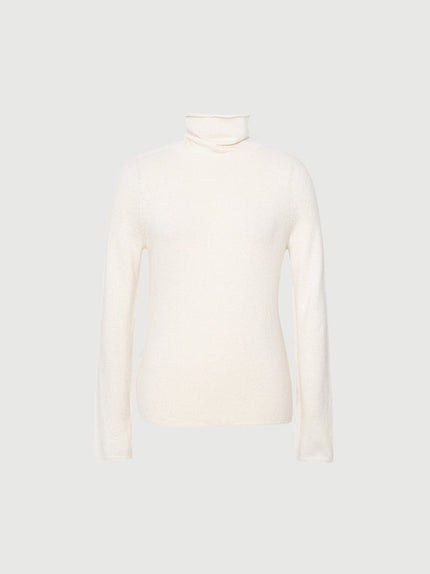 White Slim Fit Cashmere Sweater 599A133005Q