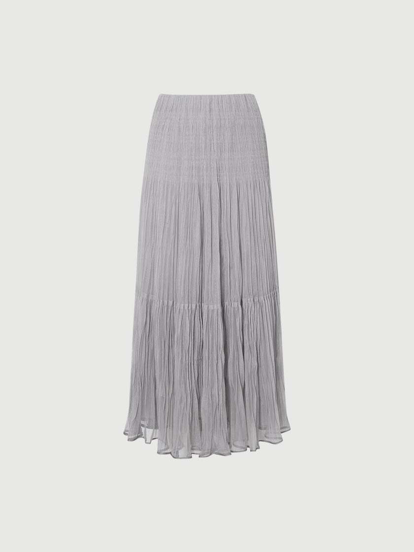 MEILLEUR MOMENT Pleated Maxi Skirt- Front View