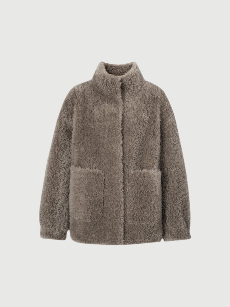 100% Wool Fluff Coat