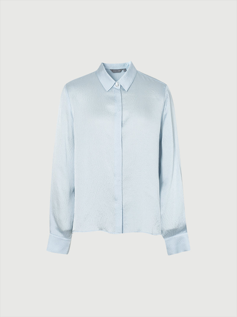 Pure Silk Bubble Textured Shirt