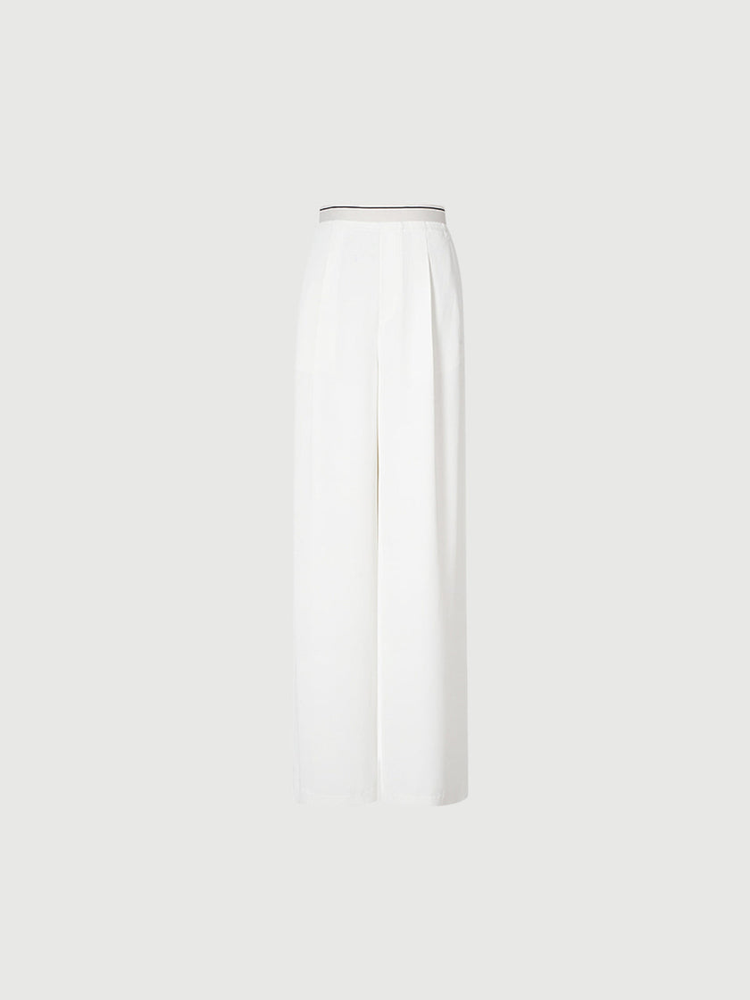 White flowing pants