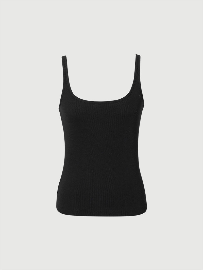 Round Neck Cotton Tankini Top