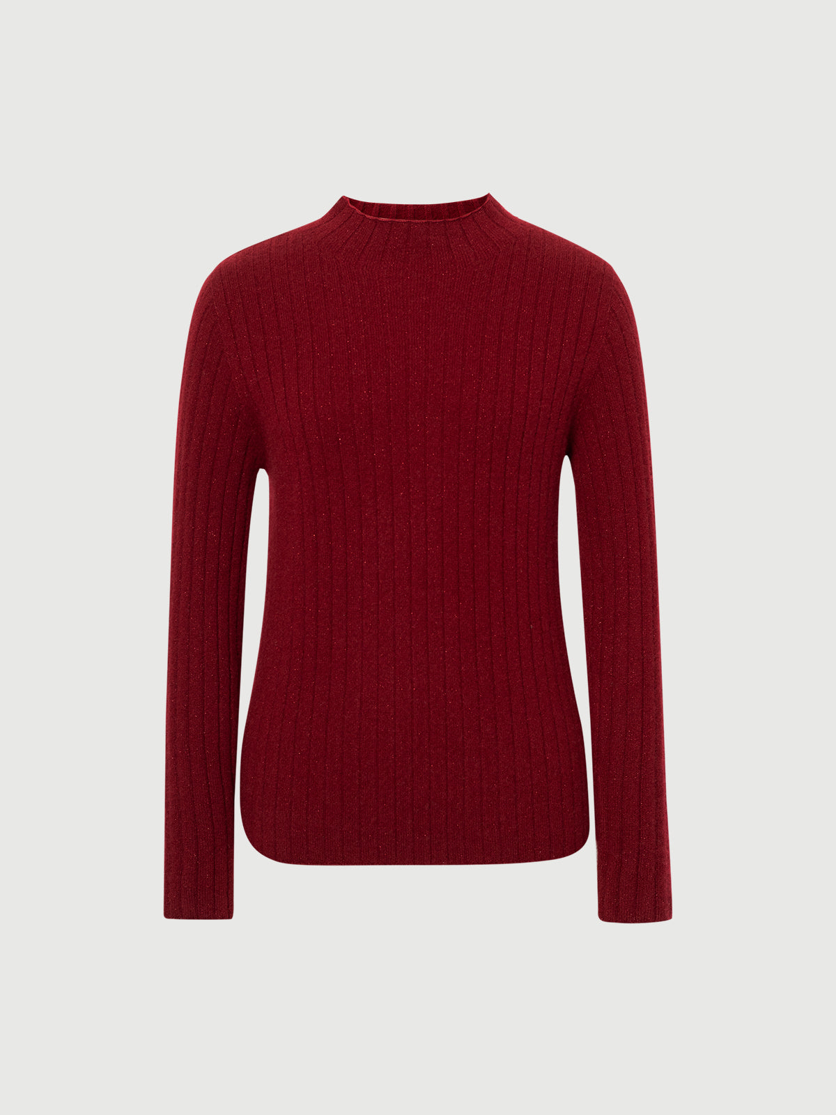 Red sweater on a light gray background