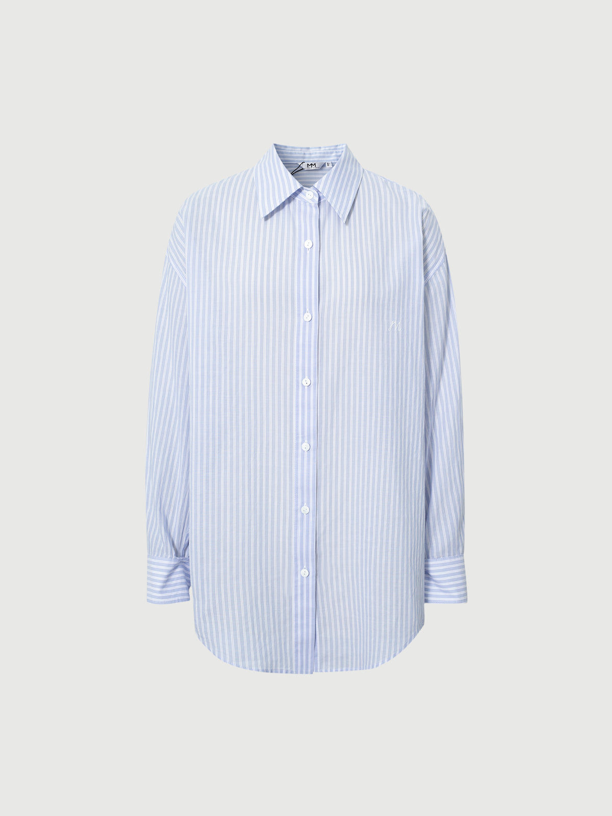 Camisa de algodão às riscas
