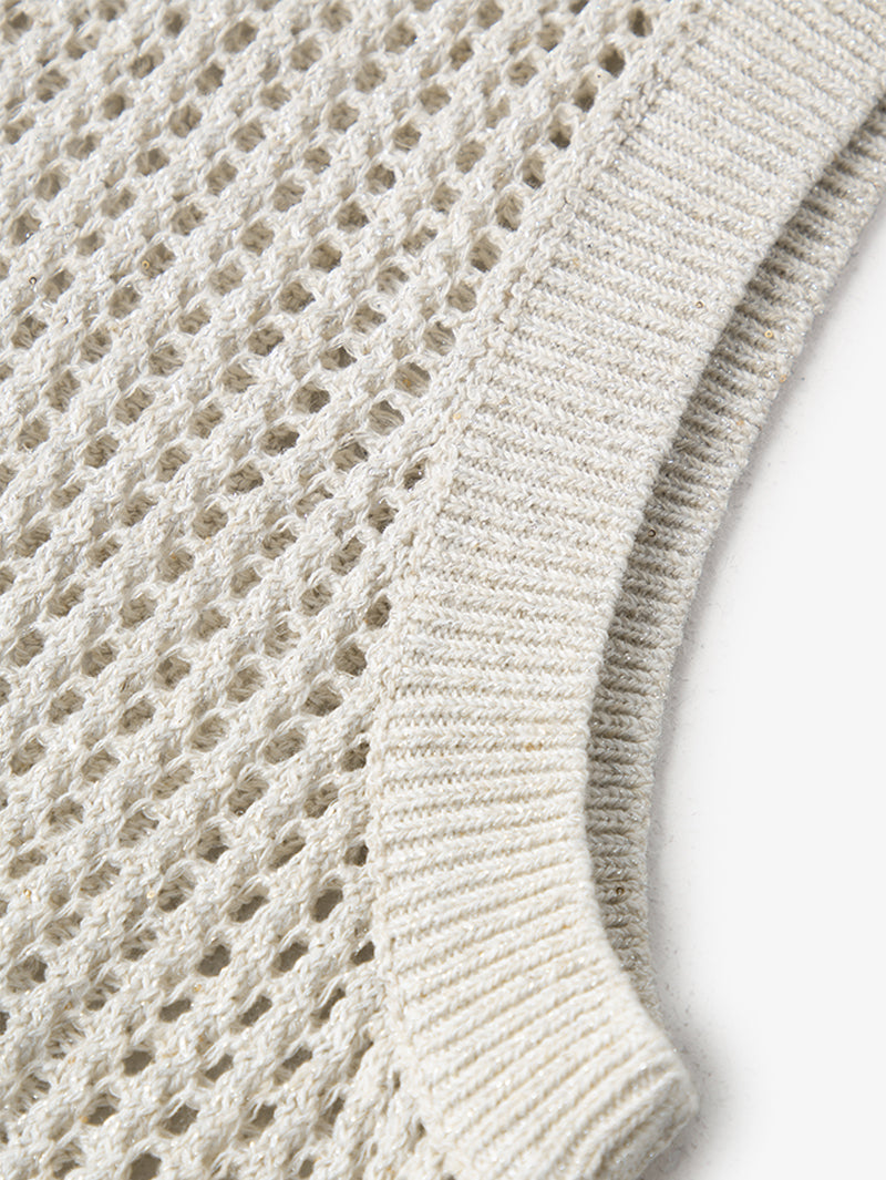 Linen Open-Knit Vest