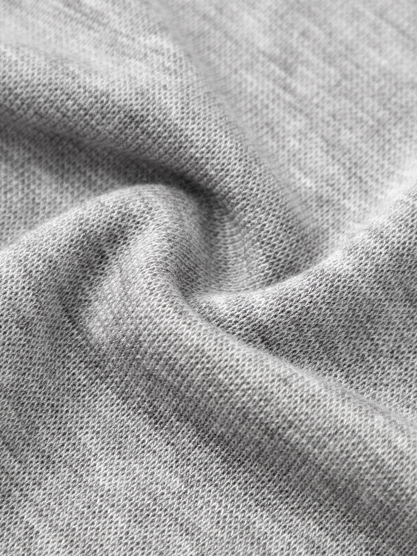 Gray Boat-Neck Fitted Top