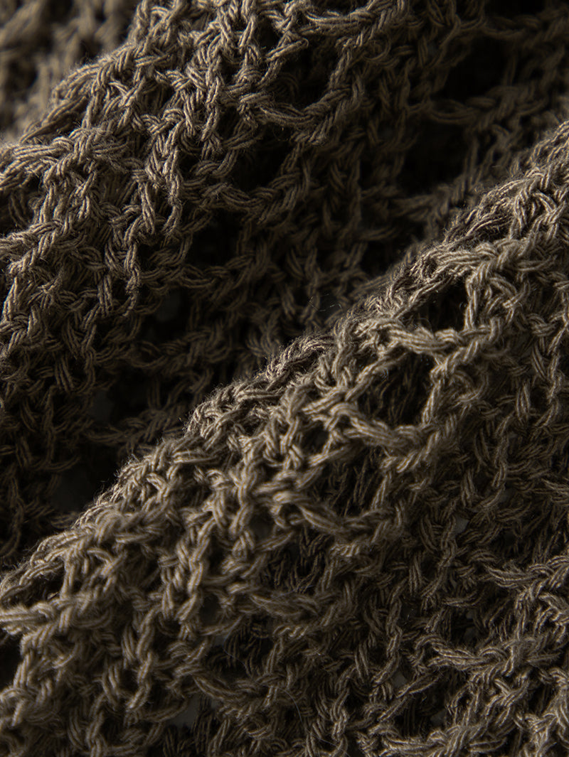 Crew Neck Open Knit Sweater - MEILLEUR MOMENT OFFICIAL STORE NEW YORK