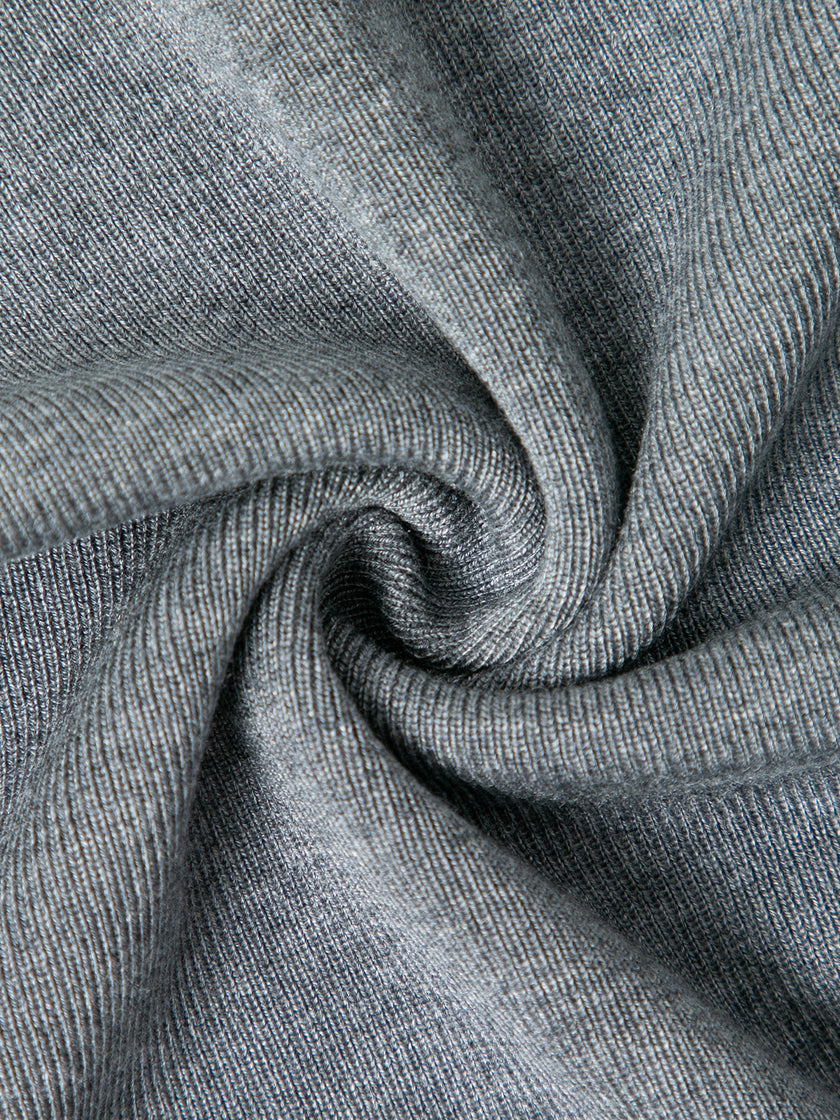 Gray Drape-Neck Top