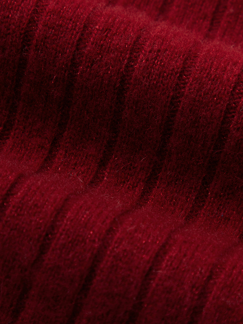 Close-up of red fabric texture