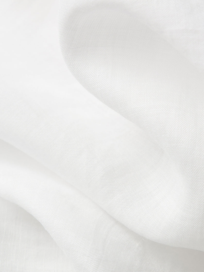 Tie Neck Natural Ramie Blouse Shirt