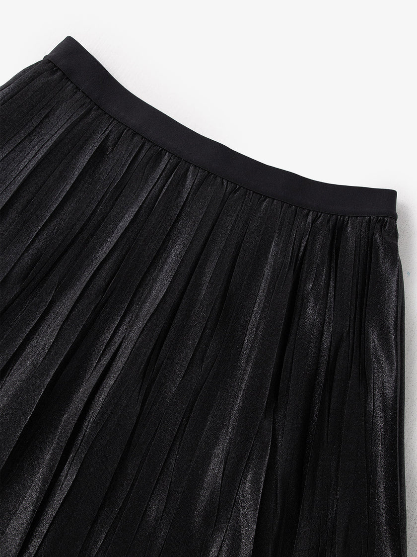 Pleated Maxi Skirt