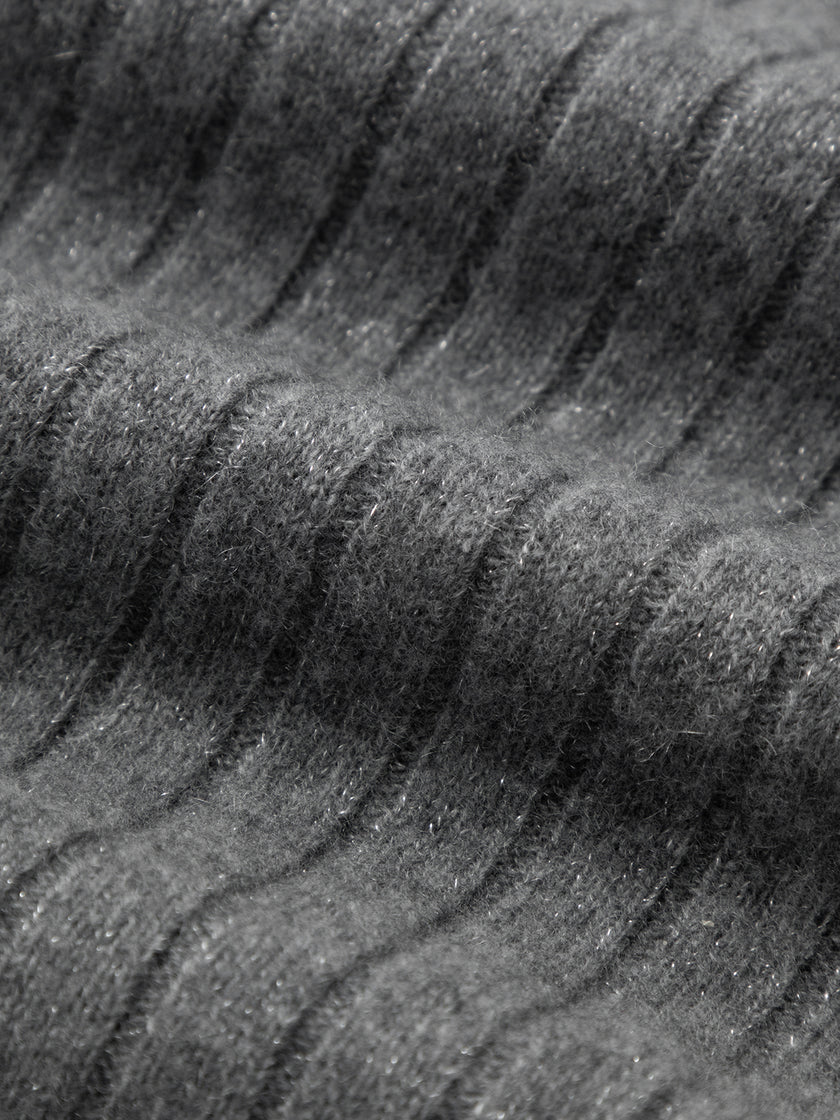 Turtleneck Cashmere Sweater Gray
