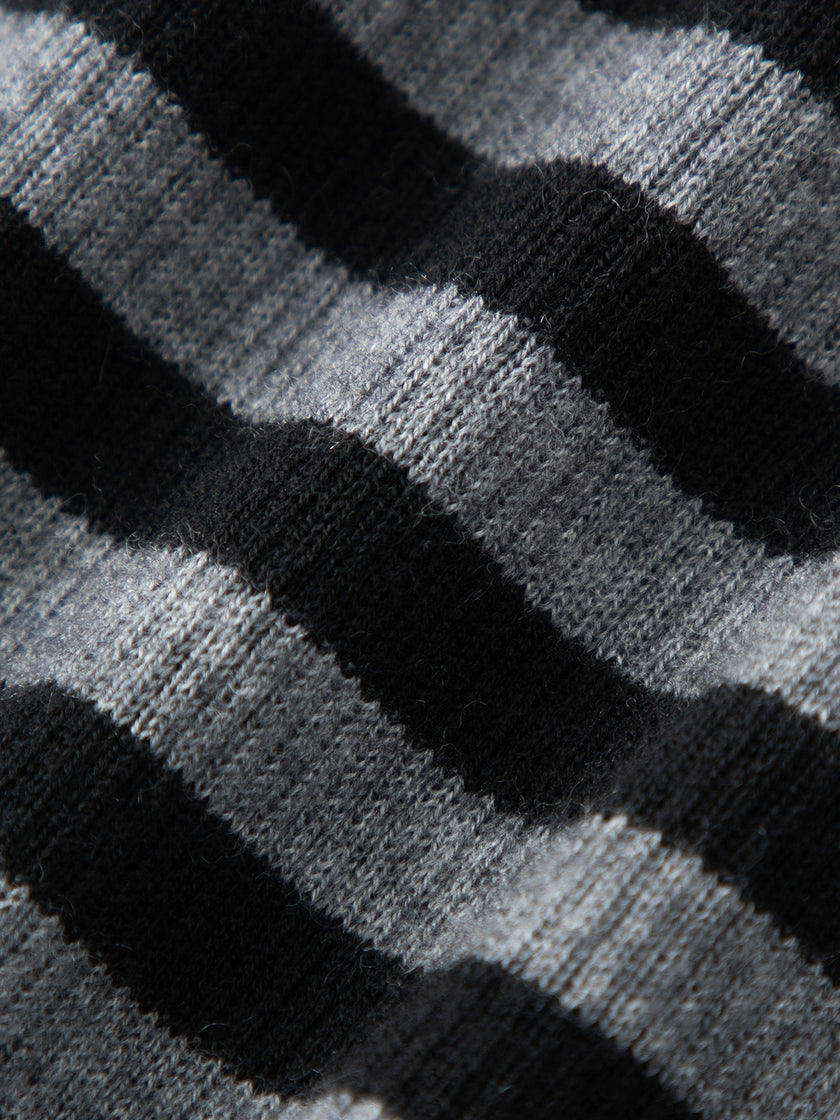 Striped Long-Sleeve Fitted Top