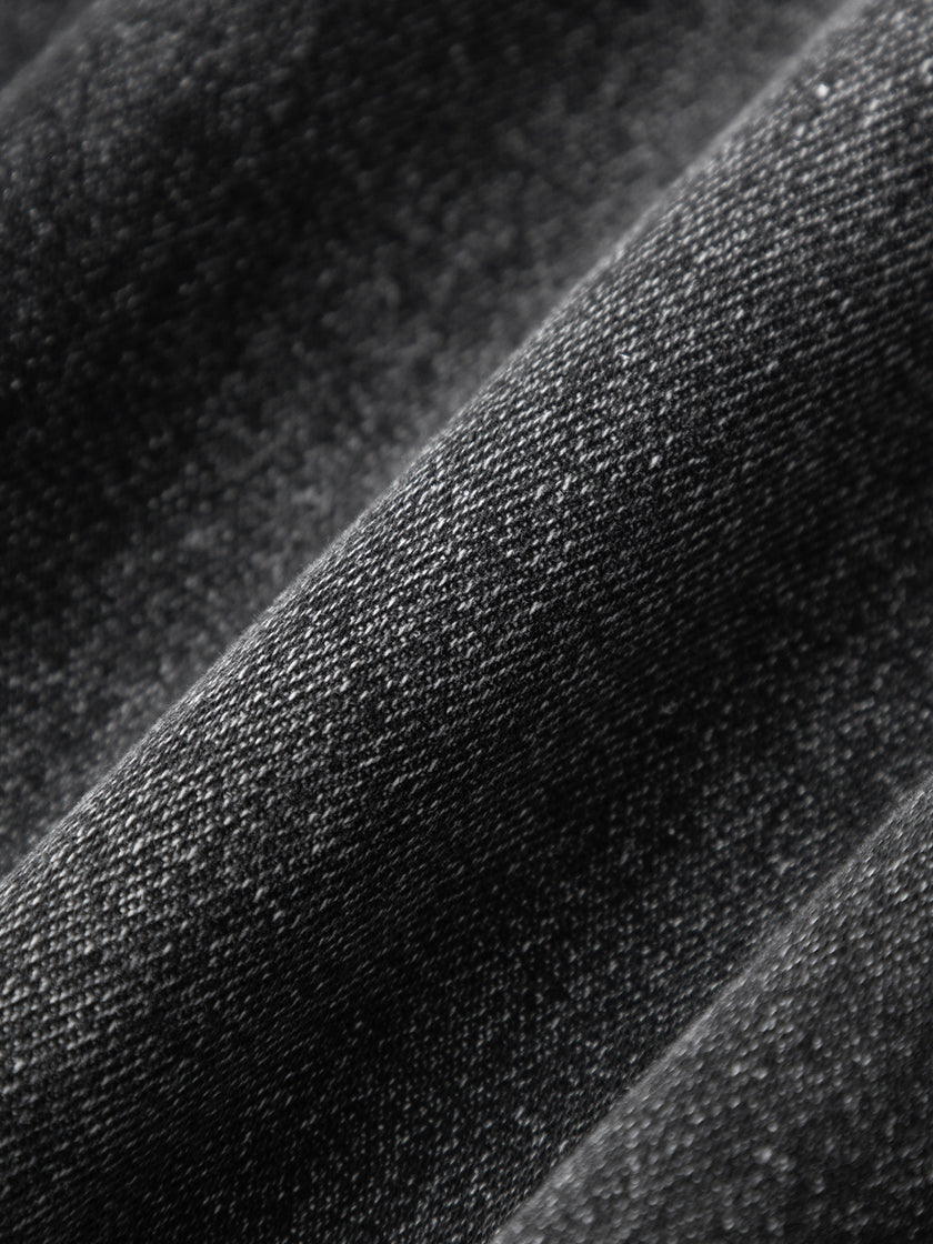 Close-up of textured black fabric