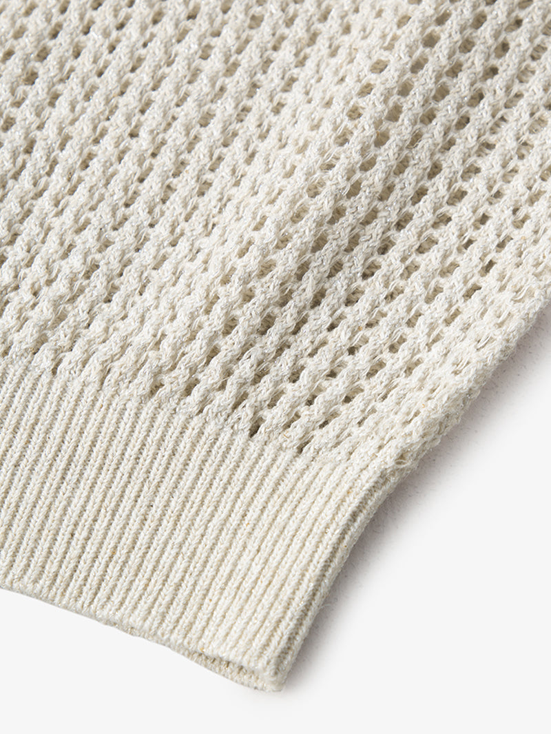 Linen Open-Knit Vest