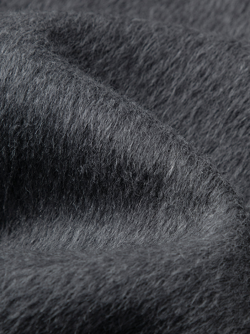 Peak Lapel Wool Alpaca Coat