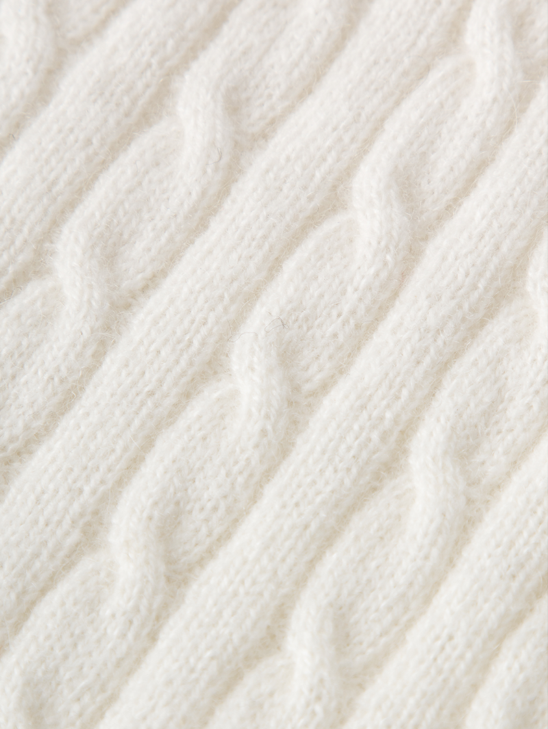 Cable Knit Cashmere Cardigan - MEILLEUR MOMENT OFFICIAL STORE NEW YORK