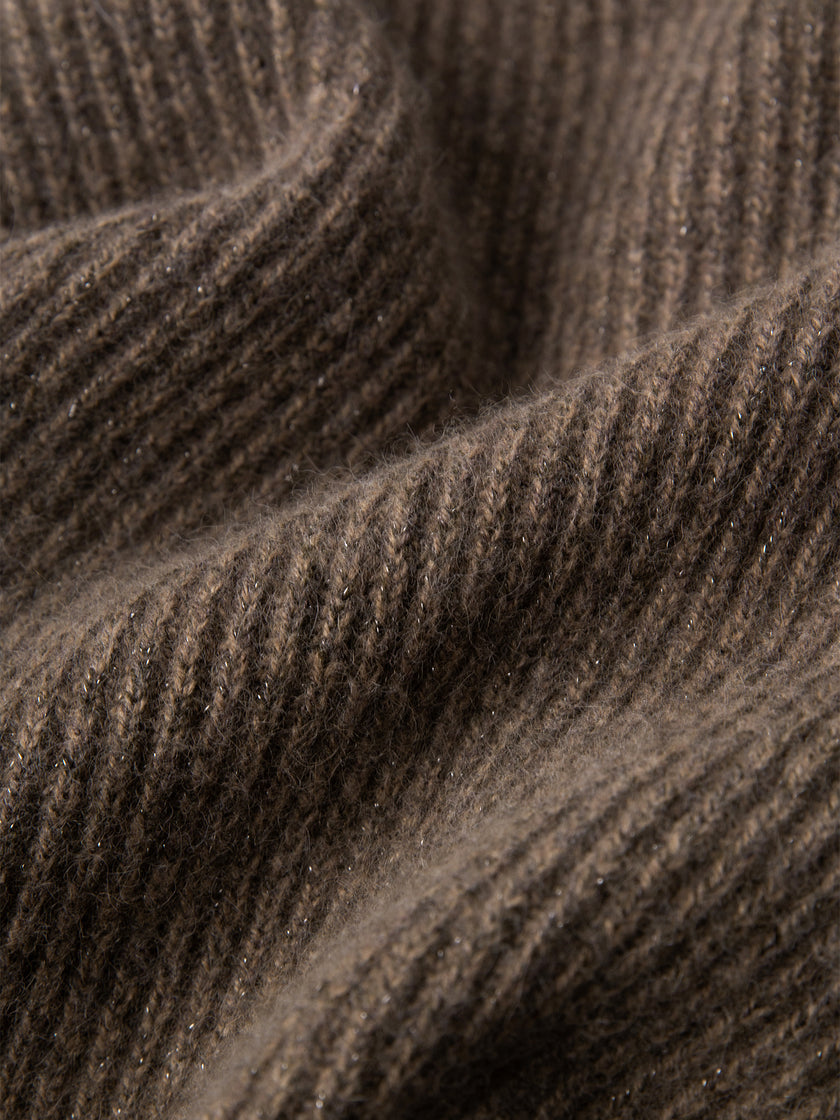 High-Neck Rabbit Wool Blend Sweater