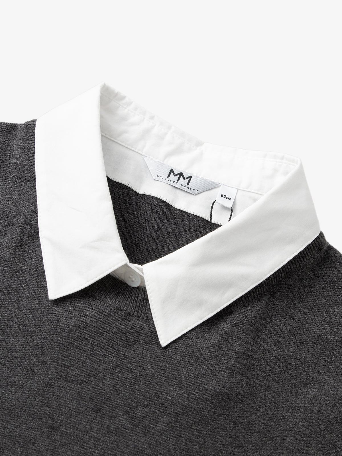 Short Sleeve Shirt Sweater Combo Faux Sweater