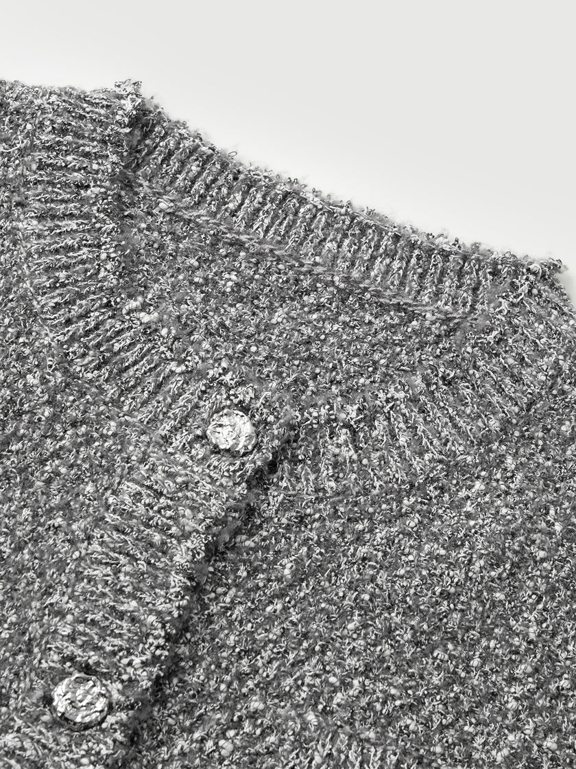 Metallic Sleeveless Knit  Vest