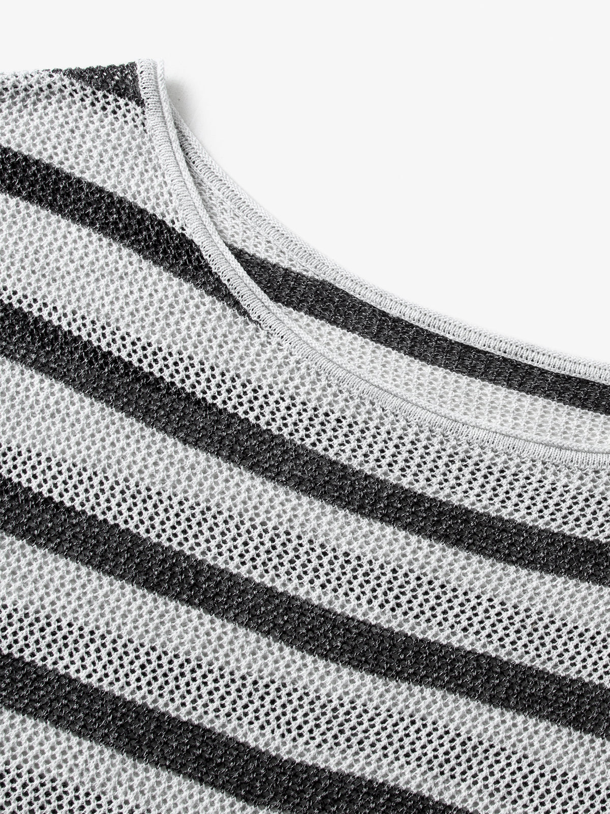 Oversized Striped Knit Pullover