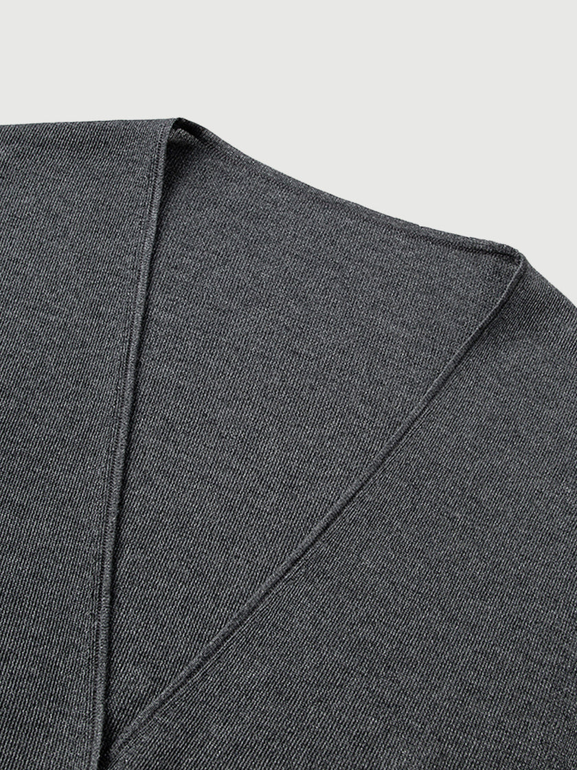 Cardigan fino com decote em V