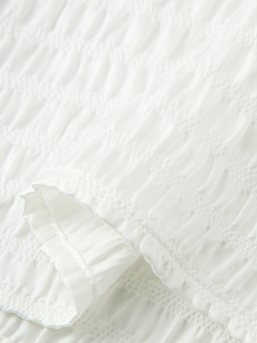 Bubble Textured Silk Blouse