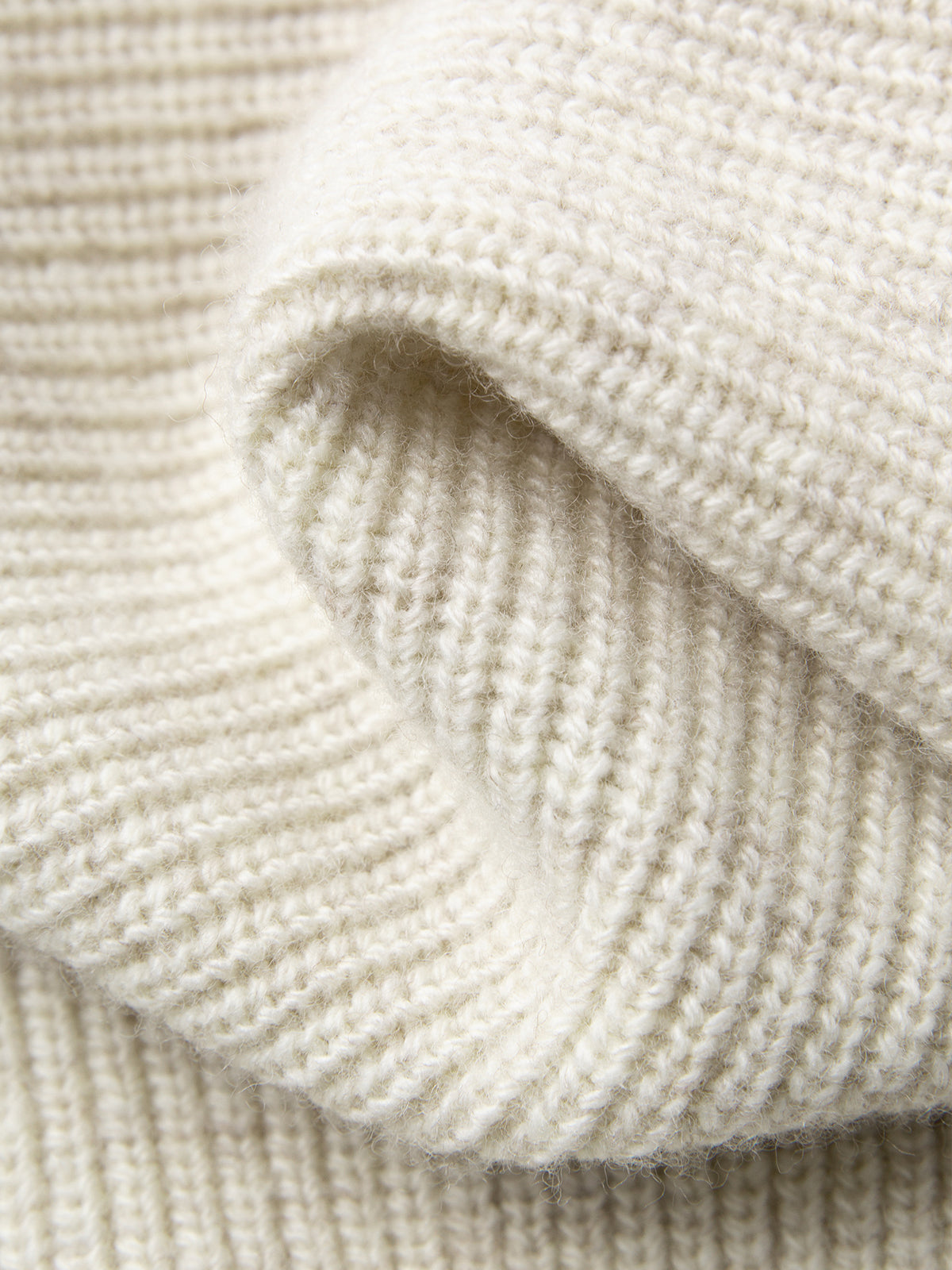 Wool Blend Zipper Polo Sweater