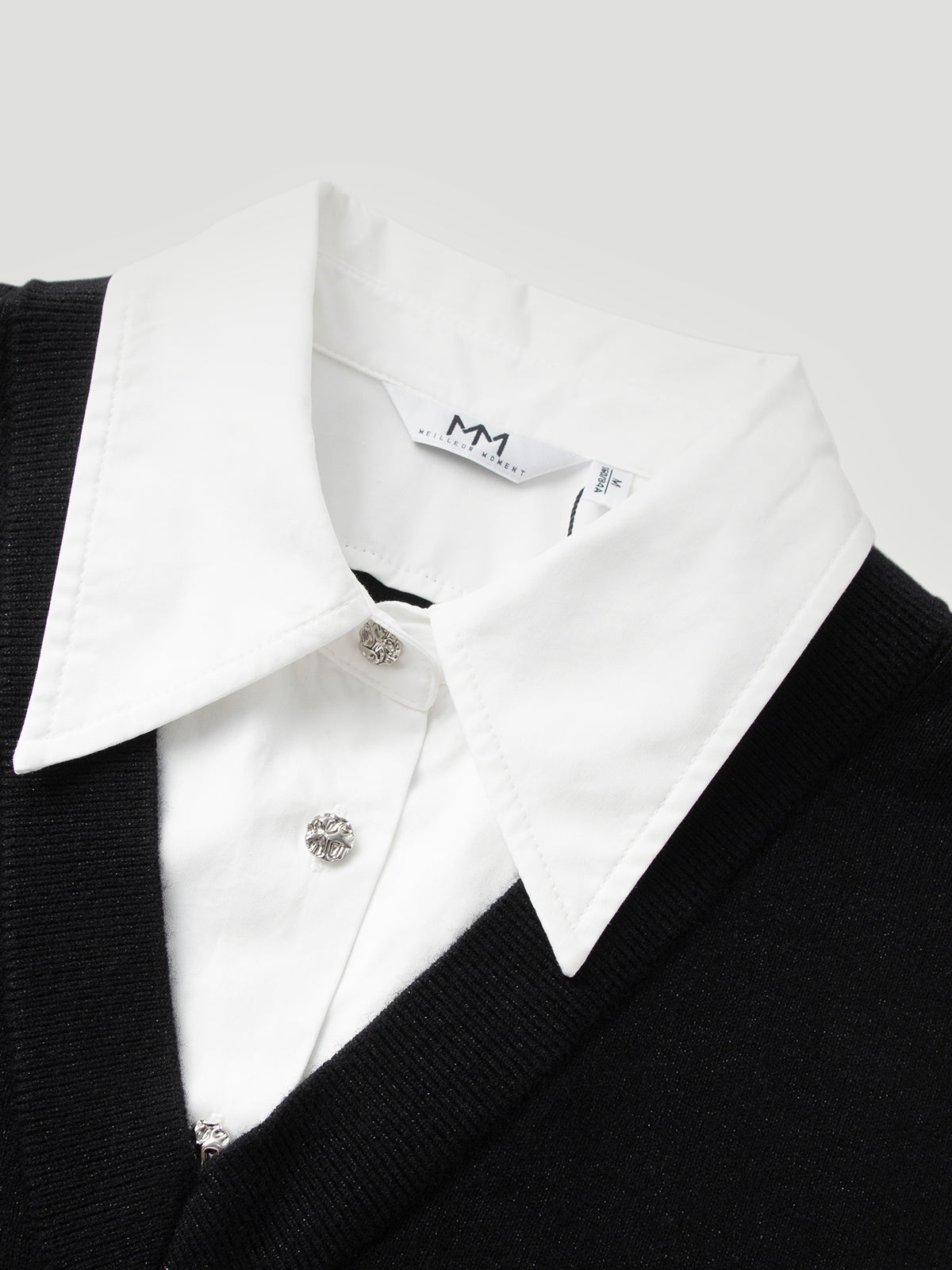 Wool Knit Vest Long Sleeve Shirt Dress