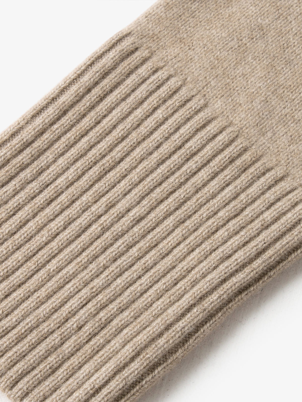 Camel Mock Neck Loose Fit Cashmere Sweater 5EA231061