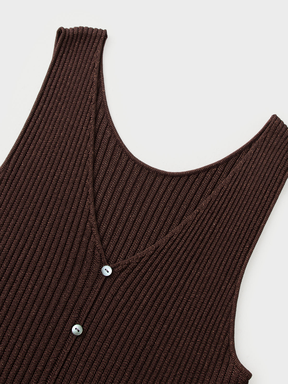 V-Neck Ribbed Knit Tank