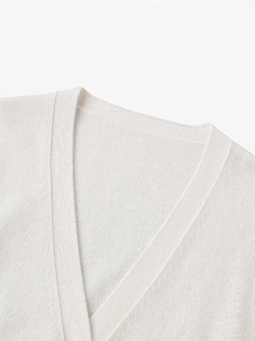 V Neck 100% Cashmere Cardigan