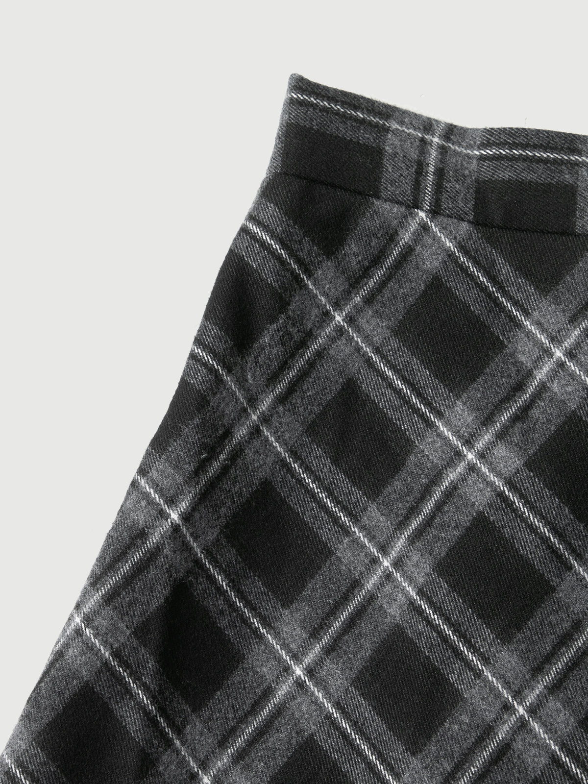 Handkerchief Plaid Hem Maxi Skirt