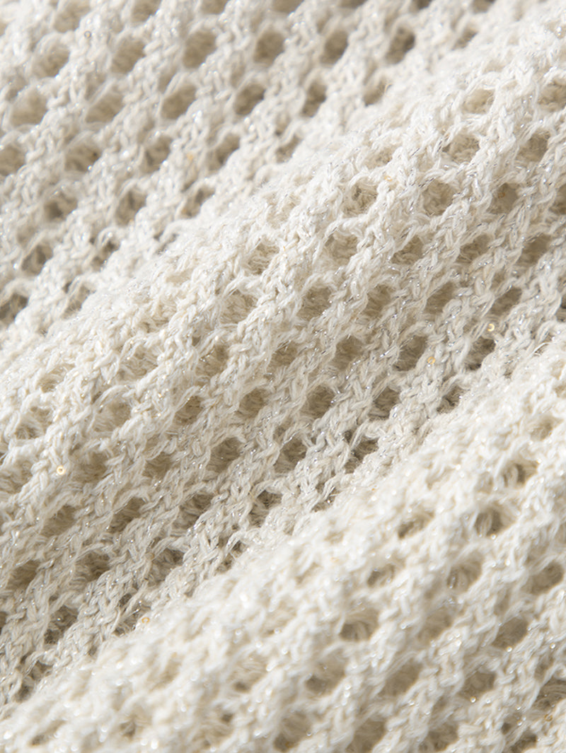 Linen Open-Knit Vest