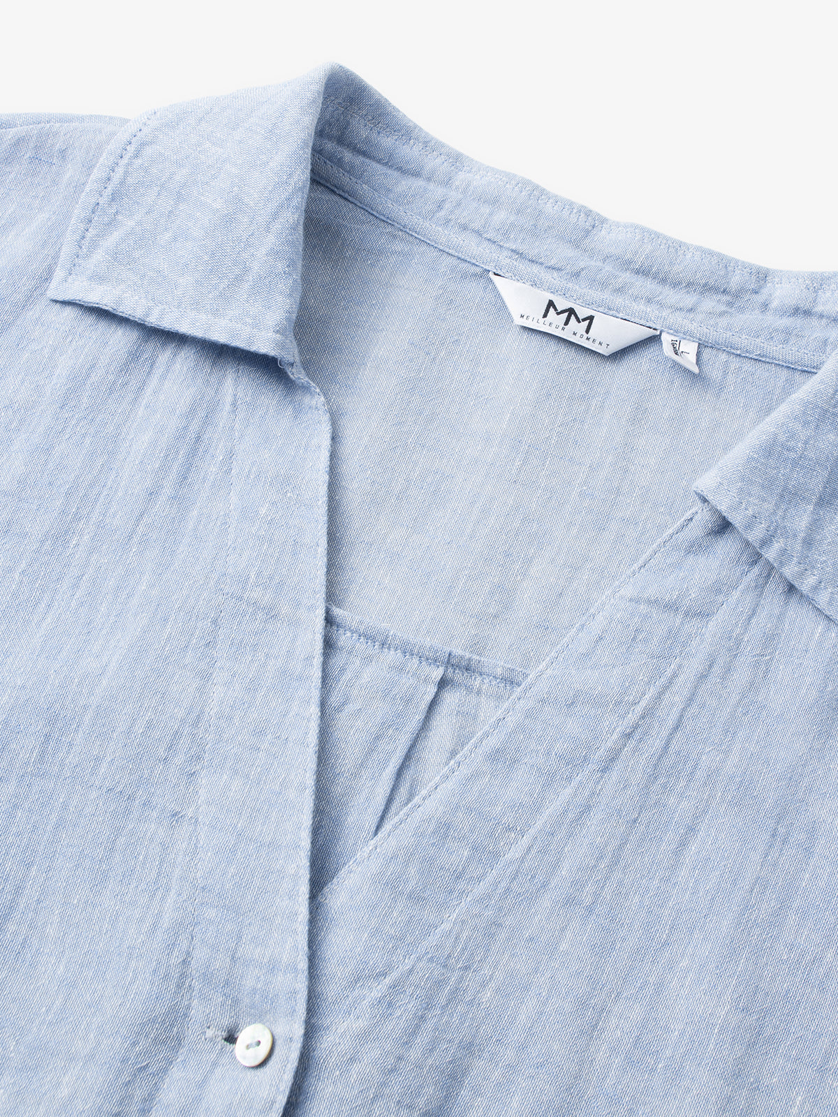 Cotton V Collar Shirt