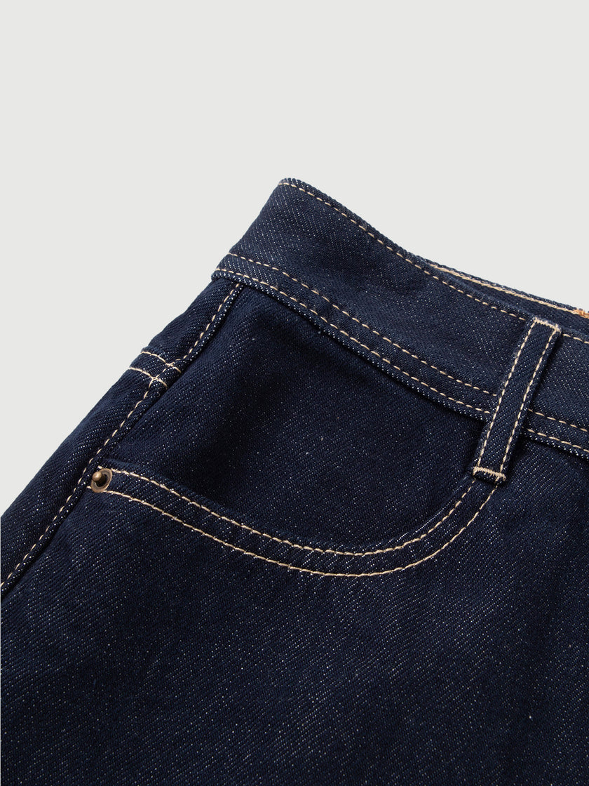 Slightly Flare 100% Cotton Jeans
