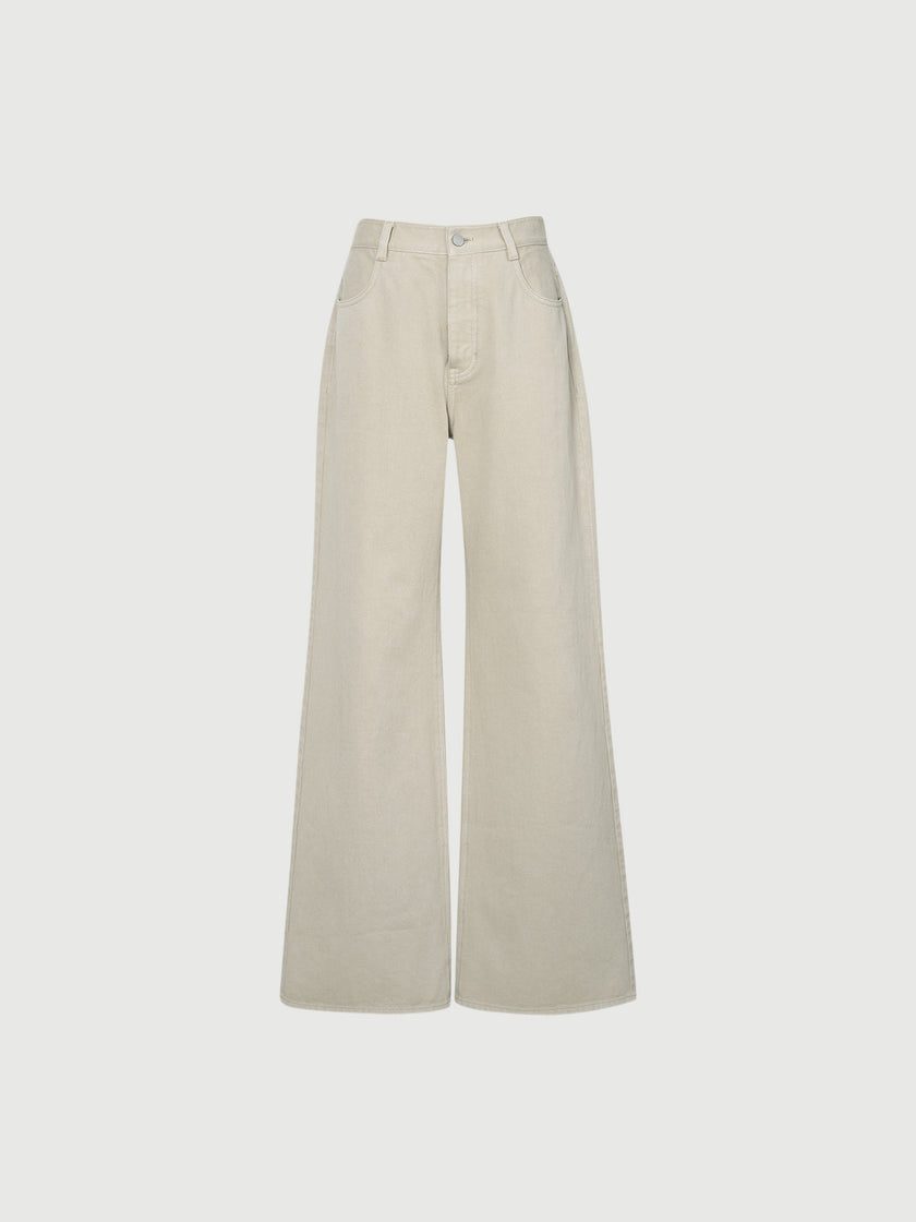 Pure Cotton Button Trousers