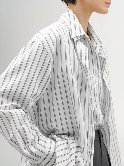 Striped Linen Blend Shirt