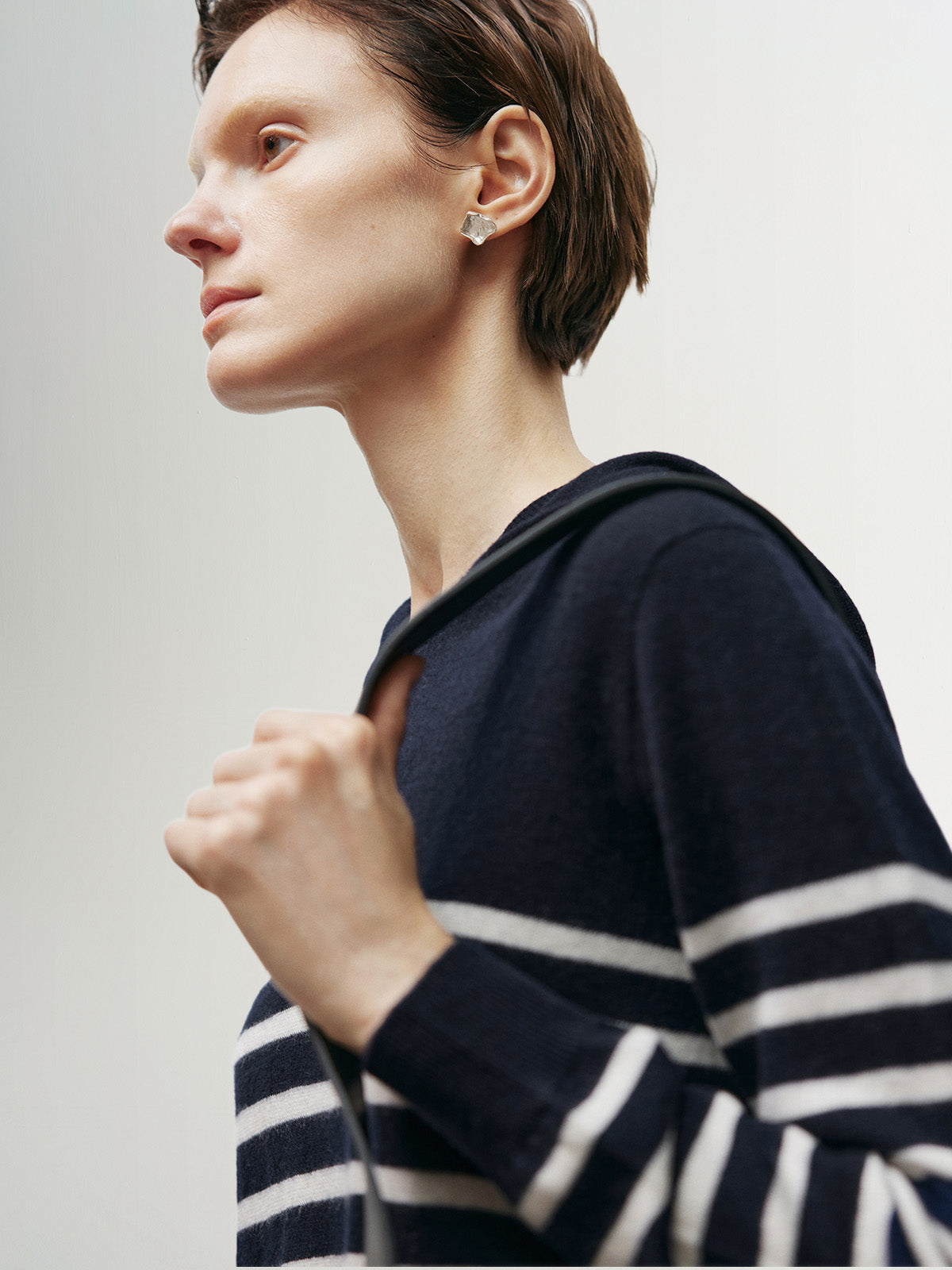 Striped Pure Wool Hoodie Sweater