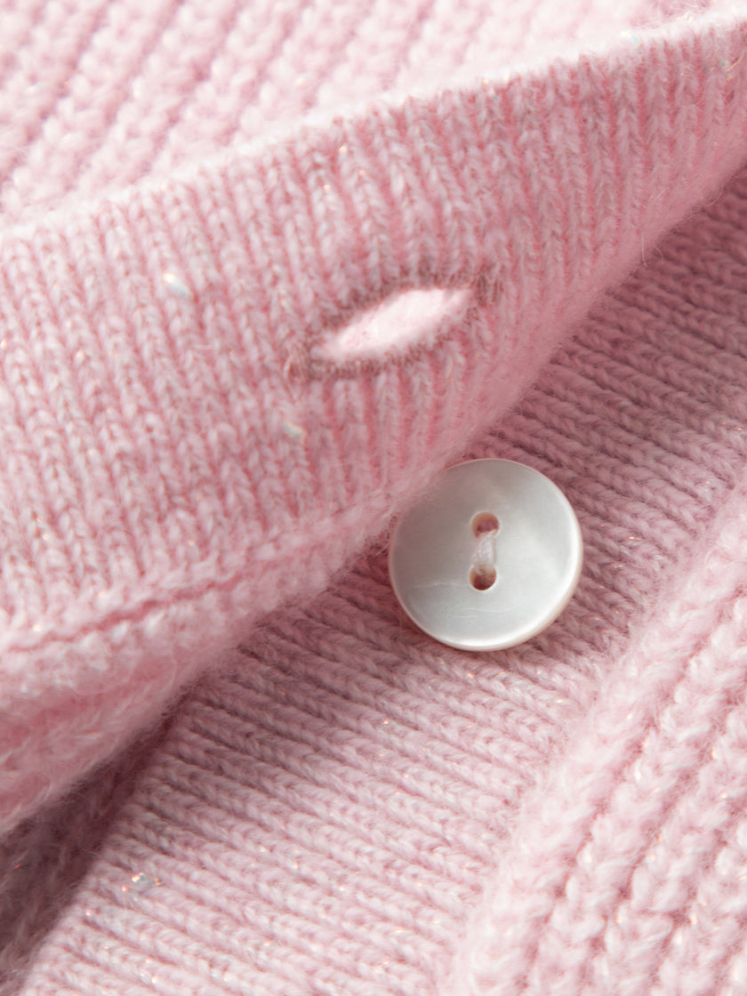 Ribbed Wool Blend Cardigan