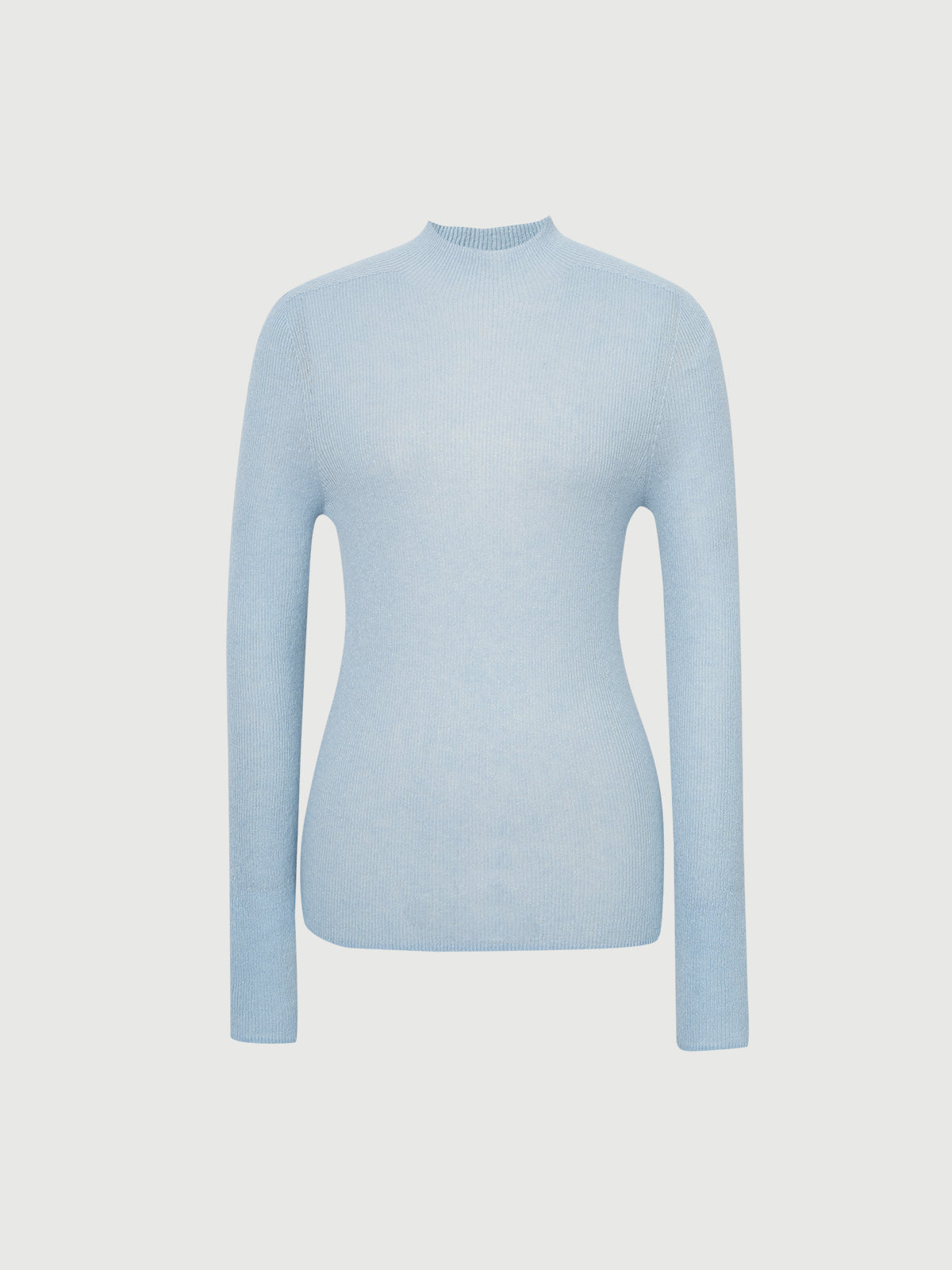 Light blue sweater on a light gray background