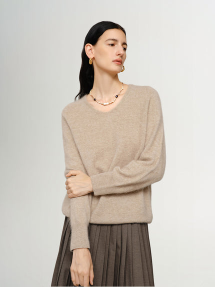 Round Neck Relaxed FIt Cashmere Sweater 5FA233722Q