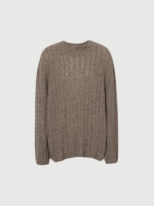 Load image 1 in gallery view. Cable Knit Cashmere Sweater - MEILLEUR MOMENT OFFICIAL STORE NEW YORK 