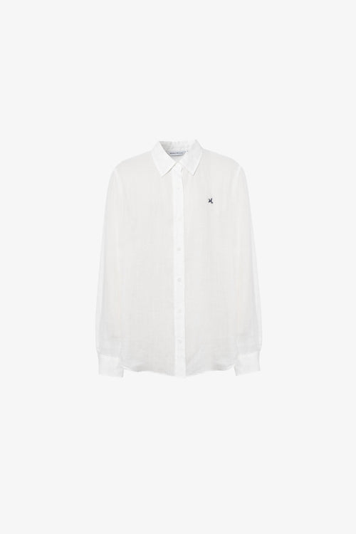 Load image 1 in gallery view. Pure Linen Relaxed Long-Sleeve Shirt