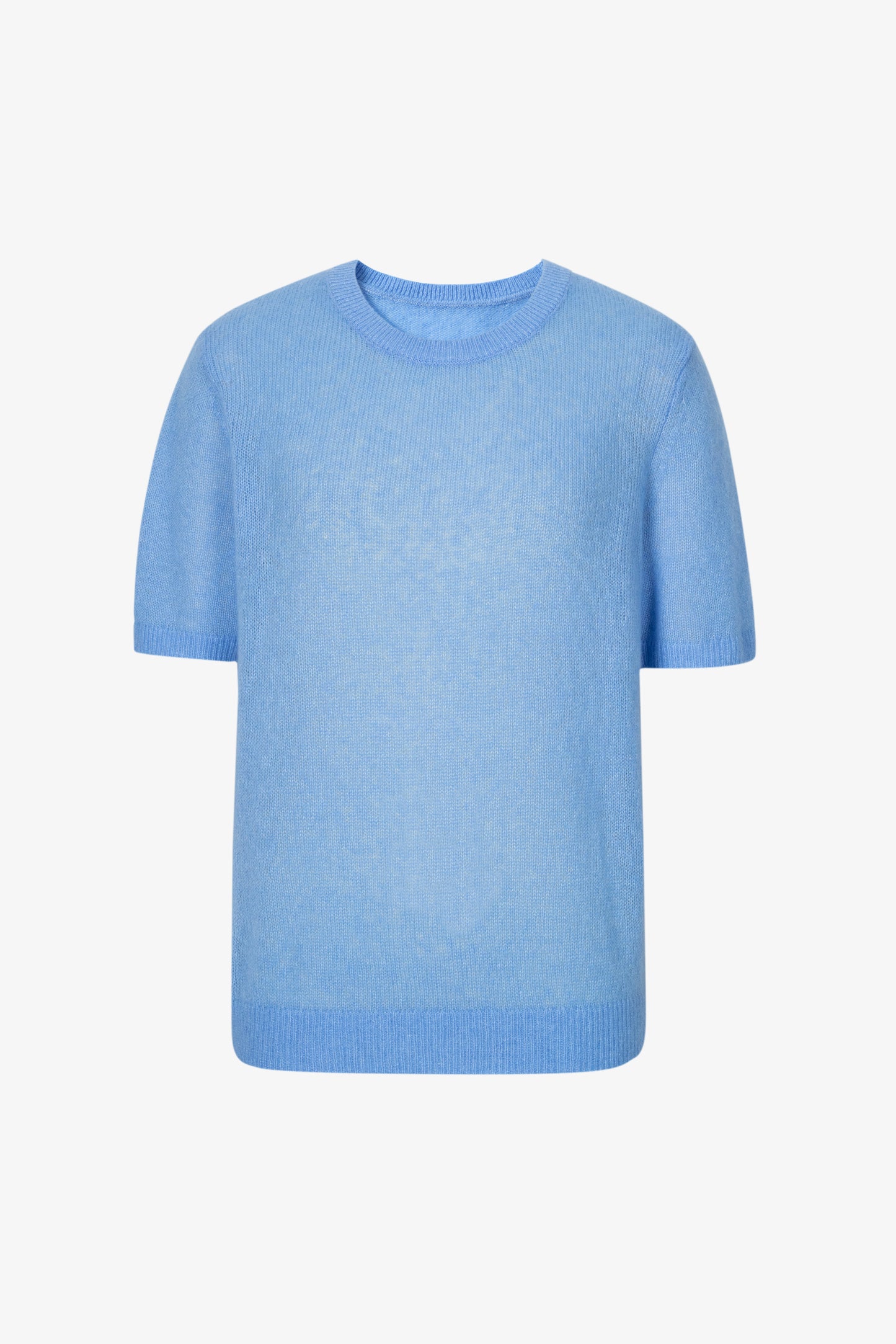 Lightweight Cashmere-Silk Short-Sleeve Sweater